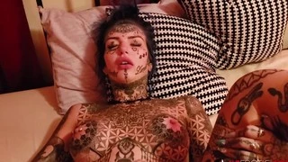 Inked up beauty Amber Luke craves a big cock