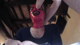 Homemade video of a masked girl pleasuring a fat cum gun. HD