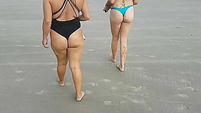 Real amateur orgy with Fairy Mel and her friend on the beach