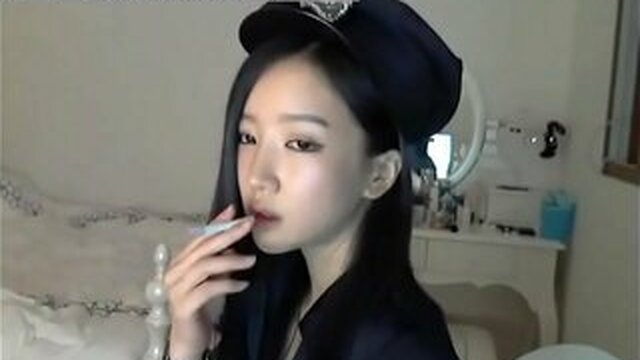 Korean teenager Park Nima Masturbates at Police Cosplay 2020