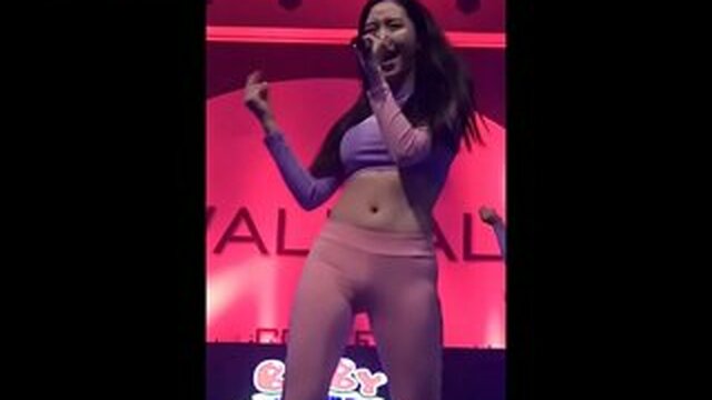 a slut from Korea dancing in tight pants