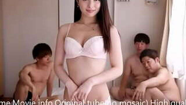 Group sex with a young schoolgirl.Pretty and sexy woman.Group blowjob.