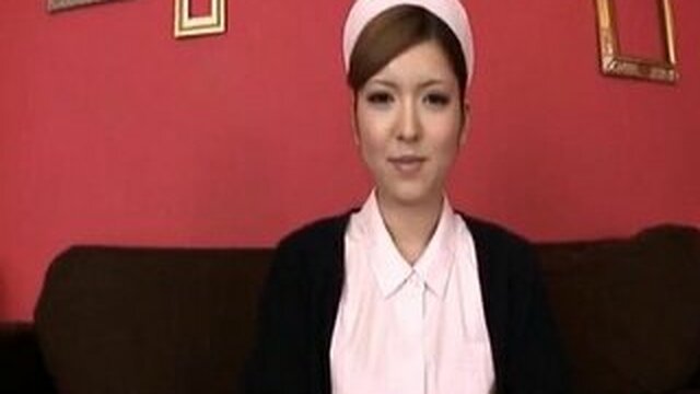 Nurse Riana Natsukawa gets two dicks in her mouth and into her teenager's hairy pussy