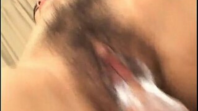 Saya Misaki sucks dongs and greets them in her hairy mess