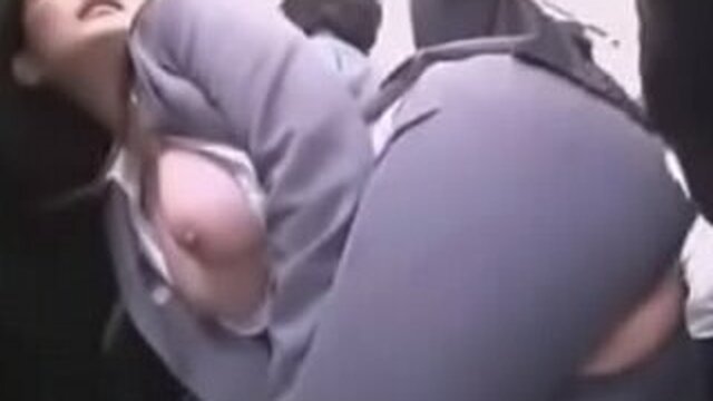 Japanese chick fucks a stranger on a train