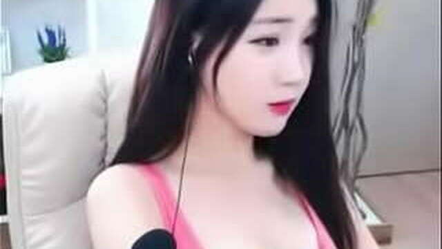 korean girl showing the camera