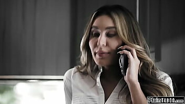 Sexy blonde wife with big tits offers her body to a guy