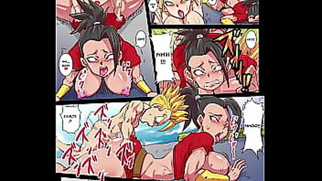 anime-style orgy party with DBDZbulma, Chichi, Android 18, Videl, Kale and Caulifla