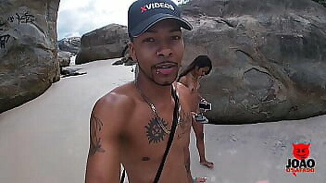 Voyeuristic group fun on the beach with Nudist Channel's Wallif Santos and Jasmine Santanna