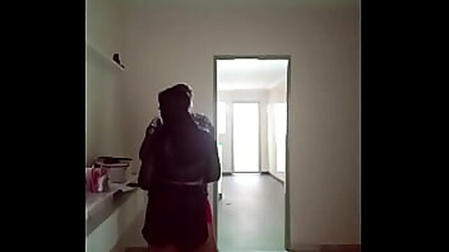 Real life gangbang with a hot maid