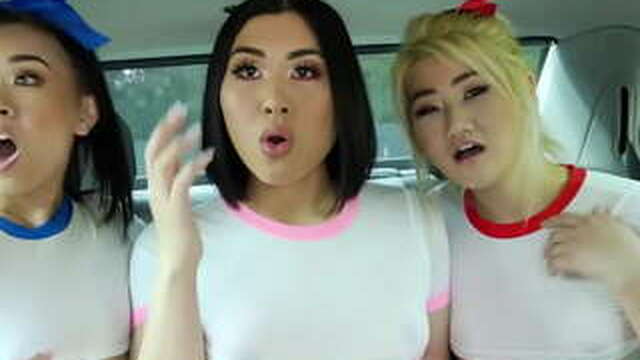 Korean teenage cuties bang their manager to make a porn movie