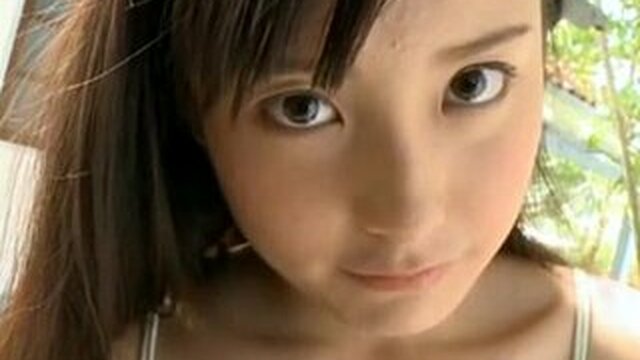 A Japanese woman dressed as an erotic idol