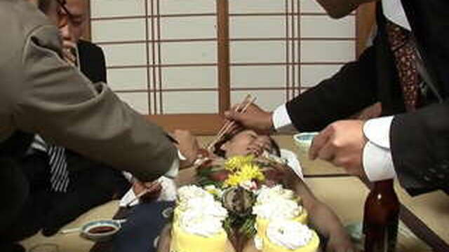 Japanese girl Asuka Ayanami is a plate of uncensored food