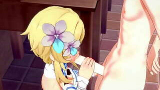 Genshin Impact Hentai Lumine masturbates blowjob shave Japanese Asian manga anime game porn