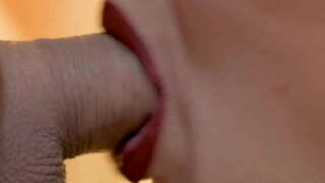 Stunning close-up blowjob with cum in your mouth