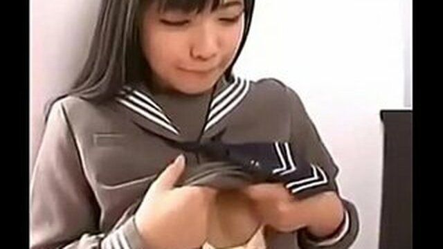 Cute Teenage Girl Dancing in Uniform