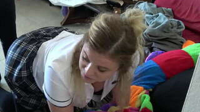 Teenager getting fucked in the ass by her stepfather