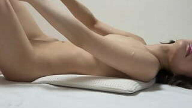 Japanese teenage girl shows nude gymnastics