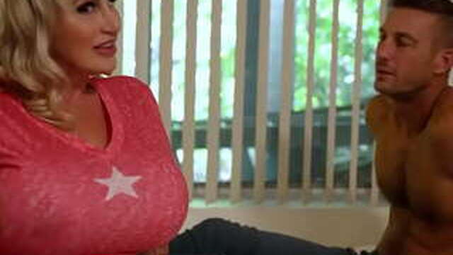 Naughty American blonde with big tits Ryan Conner fucks right with her slacker friend