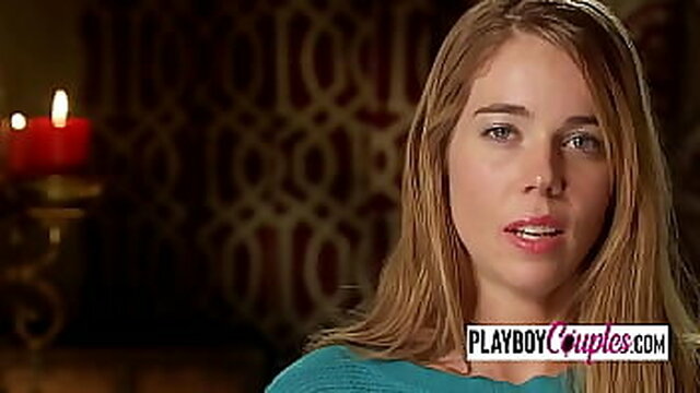 Ashley and Nick team up to give a blowjob to two horny couples in the red room