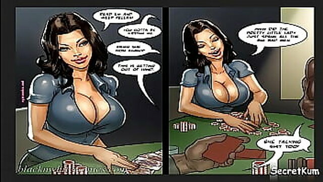 Interracial Strip poker with wife and husband's friends: A cheating couple's delight