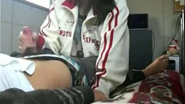 Japanese home amateur young couple making their own video