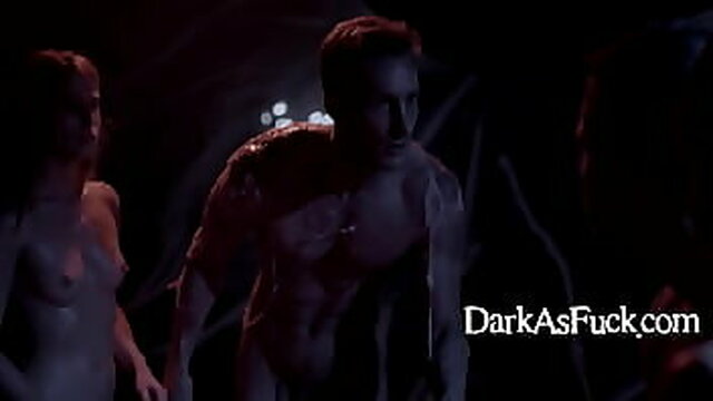 Adriana Chechik and Seth Gamble in a wild foursome with Alien Control