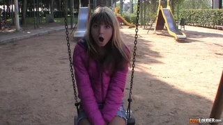 Pretty teen Gina Gerson doesnt mind sucking strangers dick and allows to penetrate anal hole